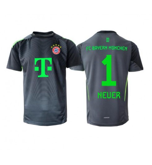 Bayern Munich Manuel Neuer #1 Brankářské Venkovní Dres 2025-26 Krátký Rukáv Bayern Munich Manuel Neuer #1 Brankářské Venkovní Dres 2025-26 Krátký Rukáv